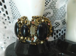 wide black oval bracelet main view